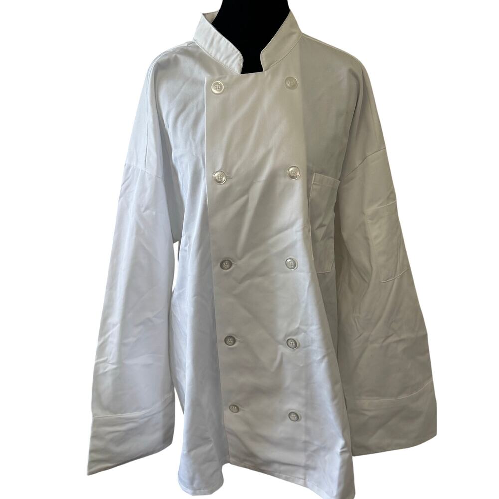 NWOT AllStar Uniforms Chef Coat White Double Breasted XL